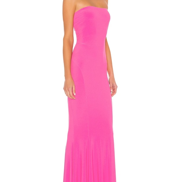 COPY - Norma Kamali x Revolve Strapless Fishtail Gown in Pink - Picture 2 of 3